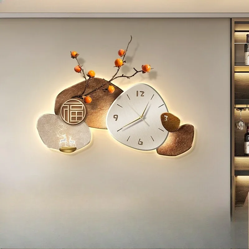 Outside Nordic Wall Clock Light Living Room Bathroom Aesthetic Clock Wall Cute Modern Reloj Pared Bedroom Decoration