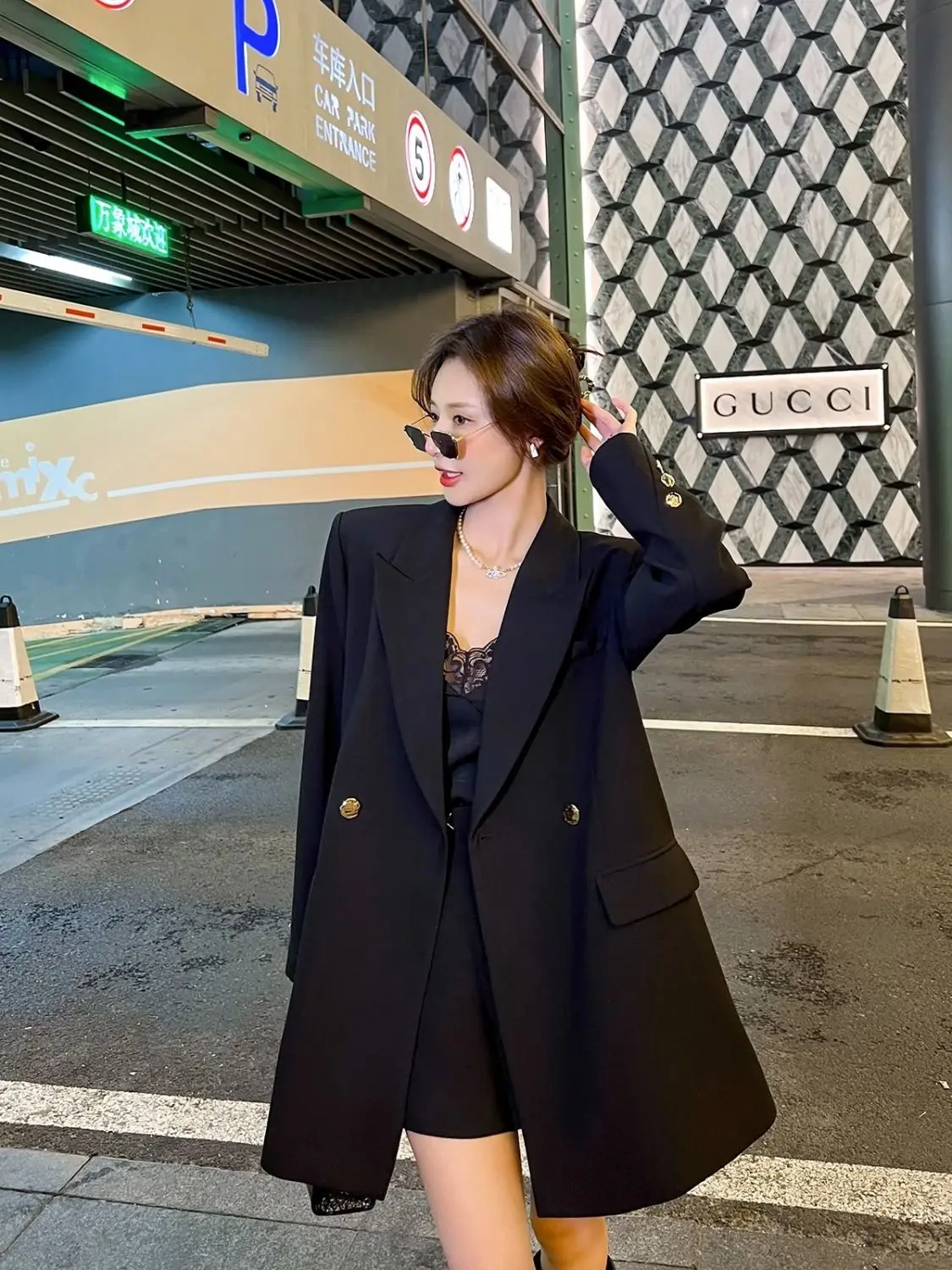 2024 New Korean Black Embroidered Blazers Suit Jackets For Women\'s Clothing Spring Autumn Casual Blazer Coats Female Tops 145