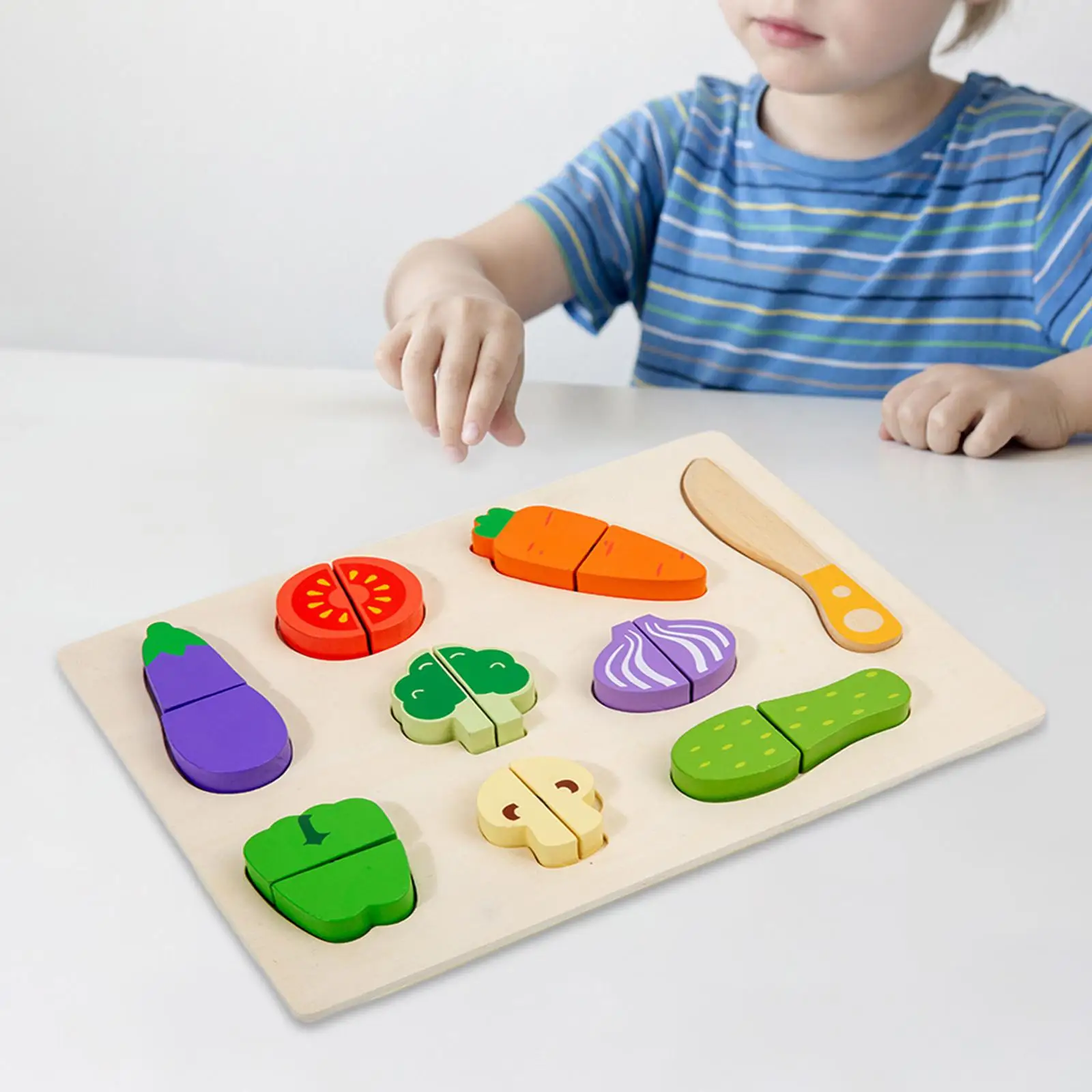 Cutting Vegetables Playset Vegetable Puzzle for Children Boys Birthday Gift