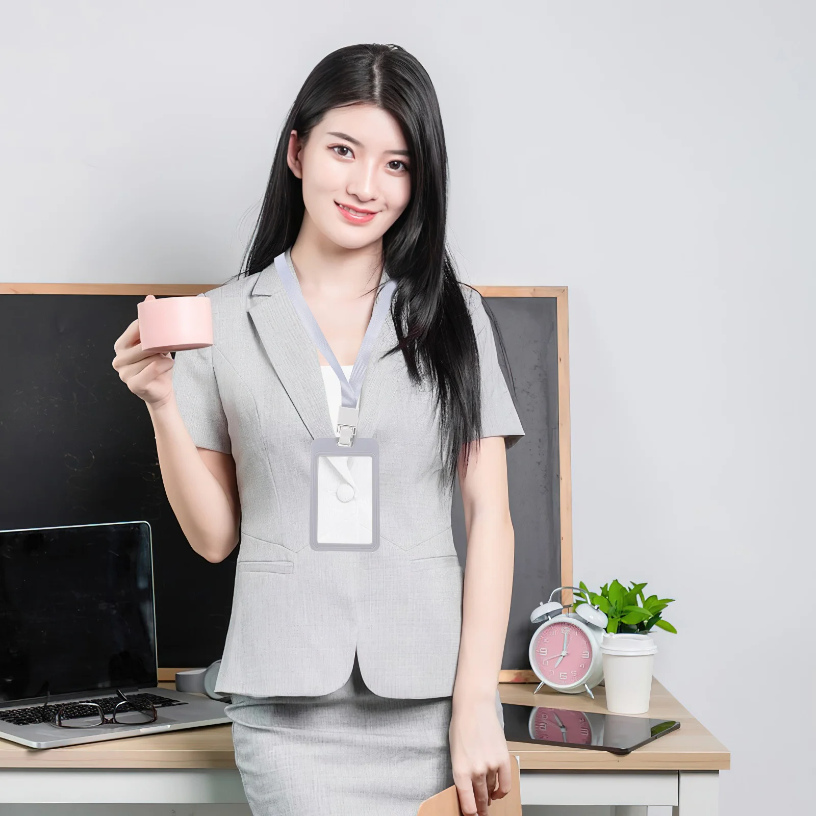 

5Pcs Id Lanyard Holder Clear Badge Sleeve Case Vertical Design Versatile Use for Meal Water Cards Protection