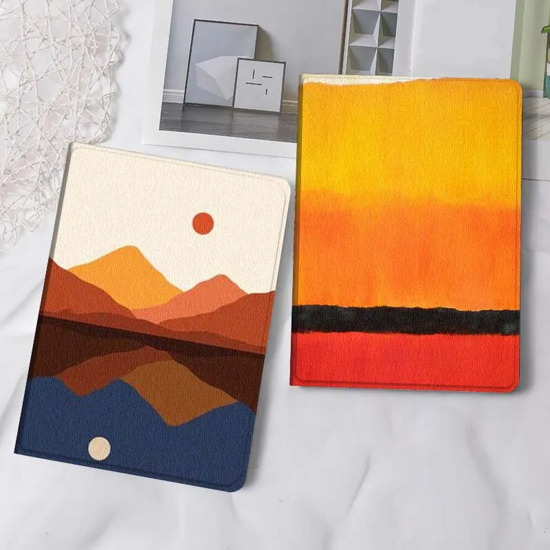 

Colorful Sunset Art Gift For iPad Pro Air Mini 2 3 4 5 6 7 6th 7th 10th 11th 10.2 9.7 10.5 11 Foldable Tablet Case