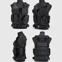 Chaleco táctico Molle ajustable, chalecos de armadura corporal de combate, guardia de seguridad, caza, ejército, juego de guerra CS al aire libre, chaqueta de entrenamiento Airsoft