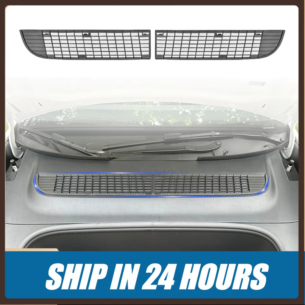 New1 Front Grille for Tesla Model Y 2025 Anti-Insect Mesh Guard Front Bumper Mesh Guard Exterior Replacement Accessories Juniper