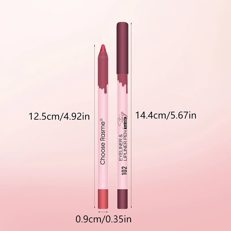 12 Kleuren Lipliner Set, Matte Bedauwde Afwerking Langdurige Waterdichte Smudge Proof Lip Liner Set, Make-Up Geschenkdoos