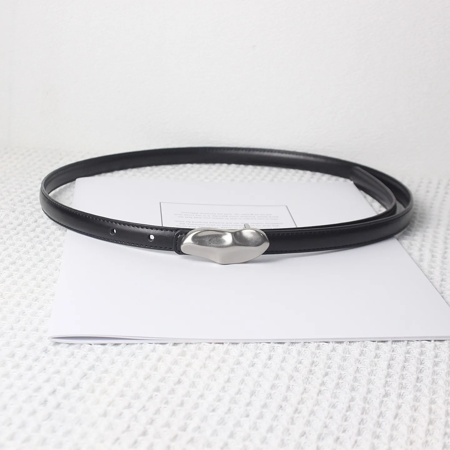 ผู้หญิงวินเทจสีดําหนังแท้รัดตัวหญิงCummerbundเสื้อเข็มขัดชุดDecrationเข็มขัดแคบJ1513