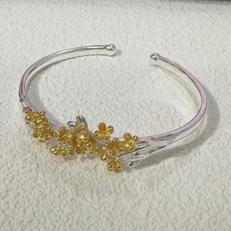 

Osmanthus Fragrans Bracelet Bracelet Twelve Flowers God Bracelet Retro Original Design Luxury Ins Fashion Exquisite