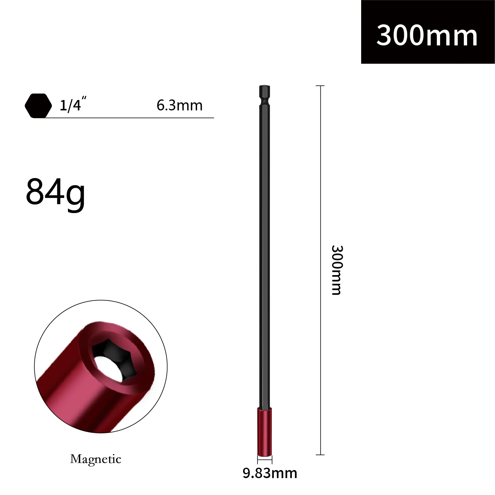 

1pc 1/4 Shank Bit Extension Screw Driver Drill Bit Extension Rod Magnetic Screwdriver Extension Bit Tips Holder Adapter Sleeve