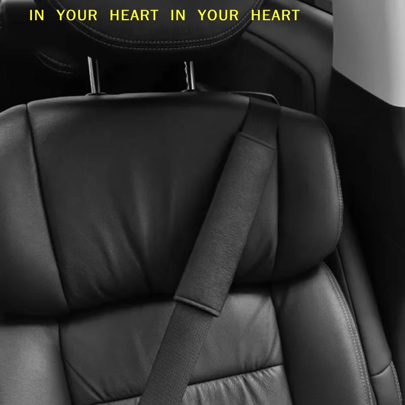 【X】Car Seat Belt Shoulder Pad No Fading Durable Soft Comfortable Universal Fit Adjustable for Family Car Trip Use