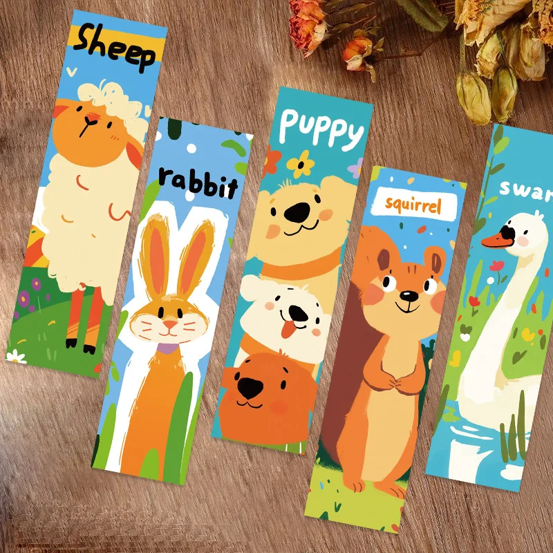 30 قطعة من الإشارات المرجعية للحيوانات المسطحة ديكور ورقي فني لقراءة المجلات