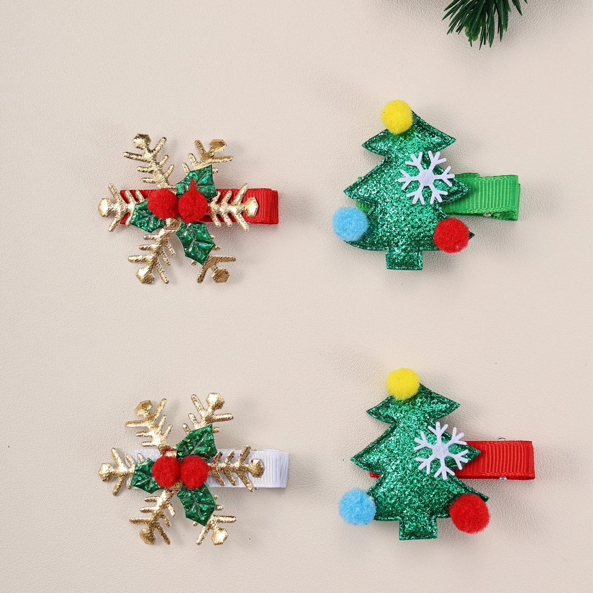 4 teile/los Baby mädchen Haar Clip Frohe Weihnachten Decor Weihnachten Haarnadel Set Kinder Geweih clips Weihnachten Baum Haar Zubehör