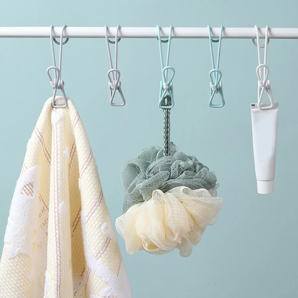 

6Pcs Sturdy Sock Clips Versatile Use for Clothes Towels Holiday Lights Cards Gifts Flags Home Party Essentials