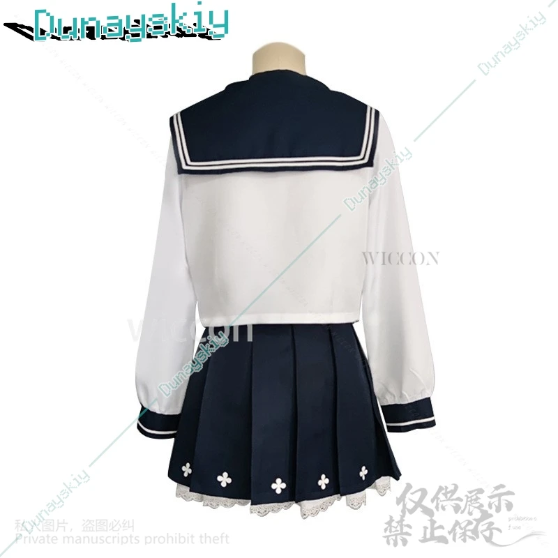 Anime Game Blue Archive Cosplay Ajitani Hifumi Vrouw Meisjes Jk Schooluniform Jurk Lolita Pruiken Voor Halloween Party Aangepast