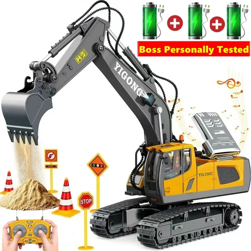 RC Car Remote Control Excavator Crawler Tractor Bulldozer Engineering Dump Truck 2.4G Radio Construction Vehicle Toys Gifts Kids