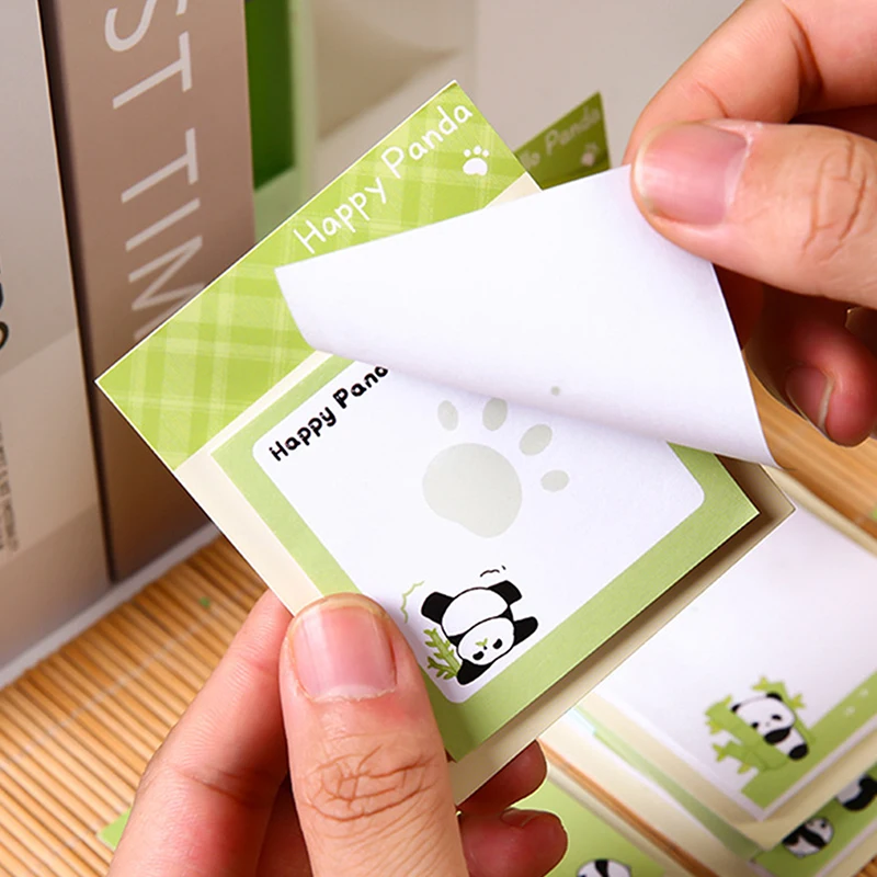 30Pcs Cartoon Cute Panda-tema autoadesivo Sticky Note Creative Fashion Trend Note Paper materiale scolastico regali di cancelleria