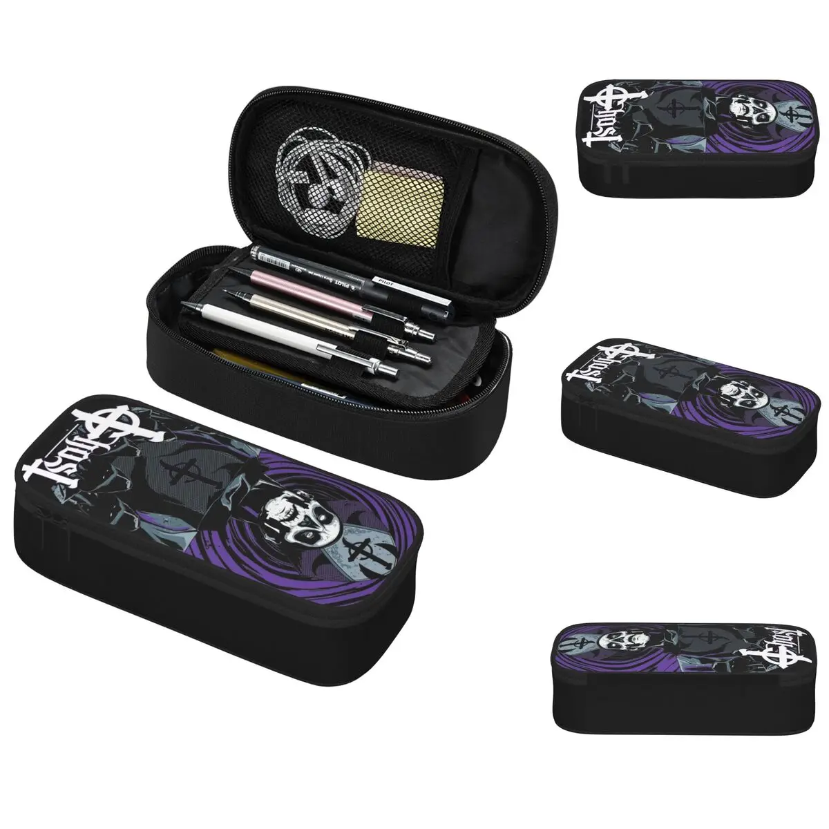 Пенал Rock Band Ghost BC 11 для школьников, школьный футляр для ручек, сумка для карандашей, канцелярские принадлежности, держатель для ручек.