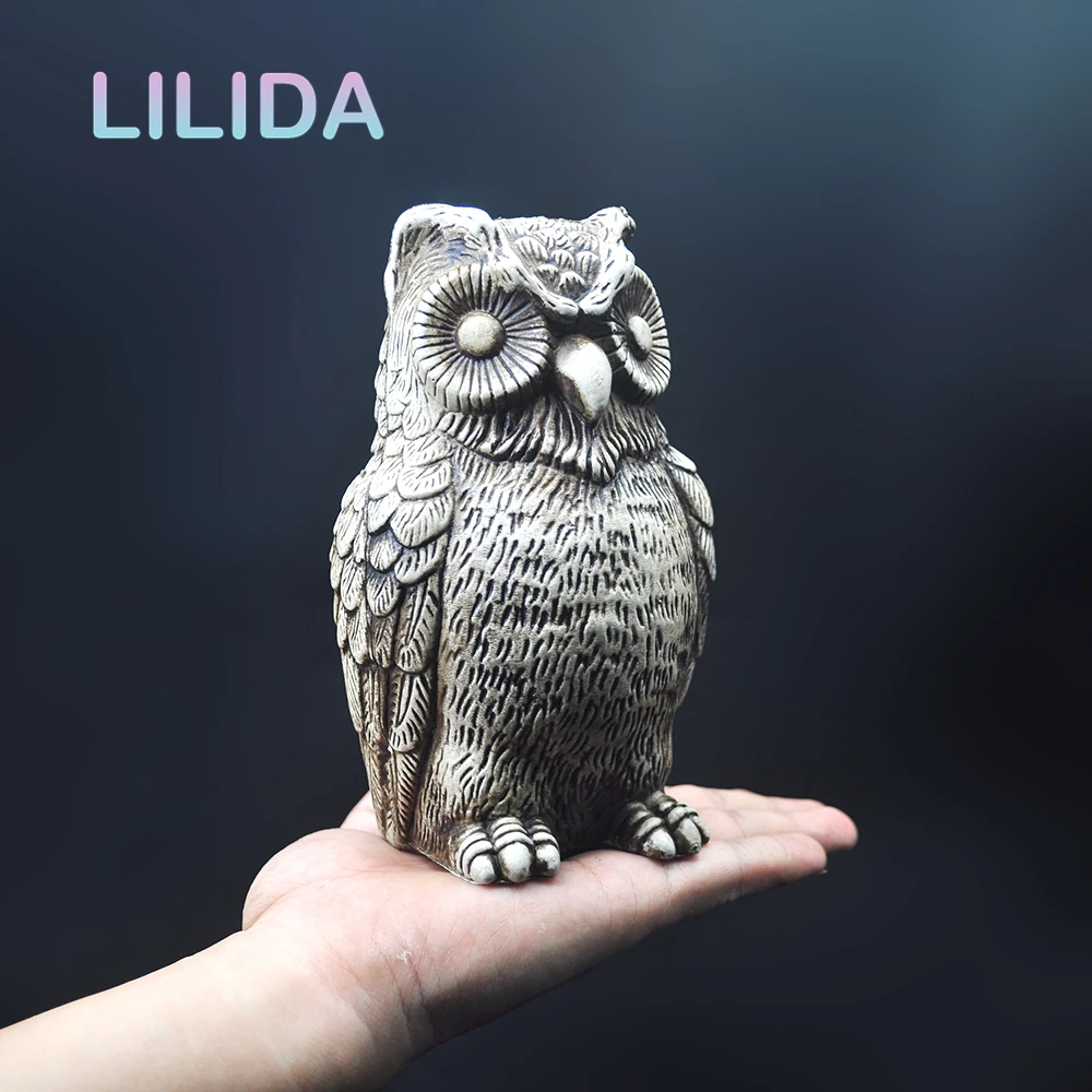 Home Decor Owl Realistic Animal Scarecrow Decoration Home Lawn Garden Decoration Art Sculpture Garden Statue Crafts Toys