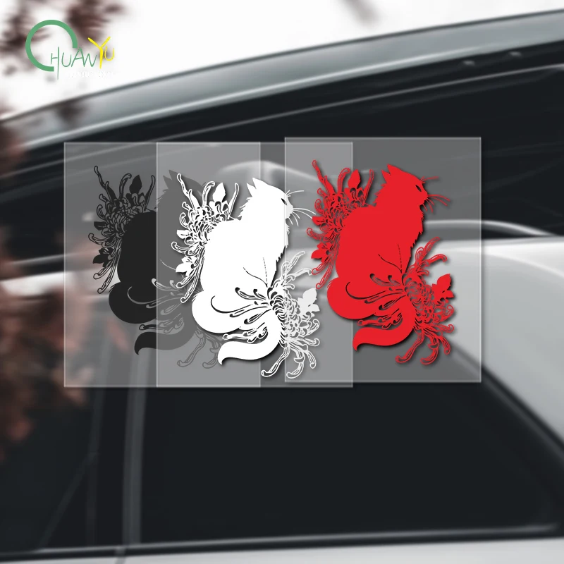 Electric car decals waterproof sun protection decoration small kitten car body decals large area scratches cover up battery car