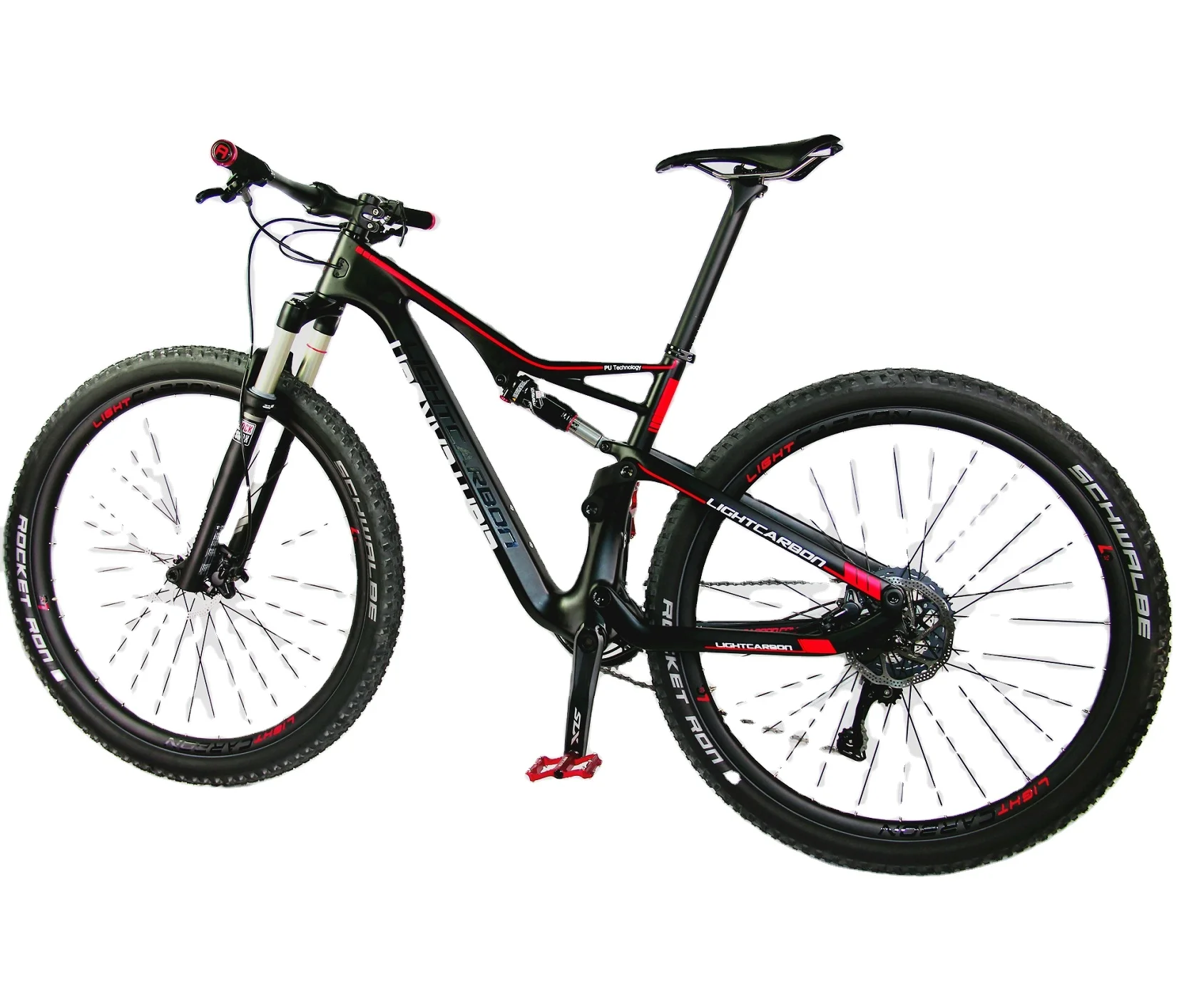 17/19 Inch 29er XC MTB Frame, carbon fiber material, full suspension build, bicycle parts tire accessories, versatile all mounta view 3