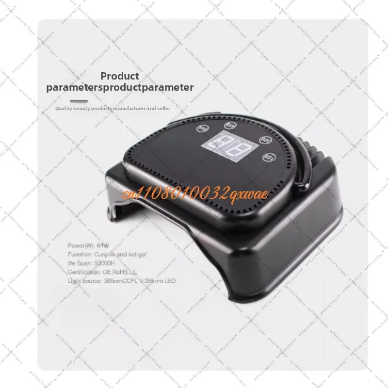 

Professional 64W Nail Dryer Lamp, Fast Curing LED/UV Hybrid Light with Timer for Salon & Home Use, 110V/220V