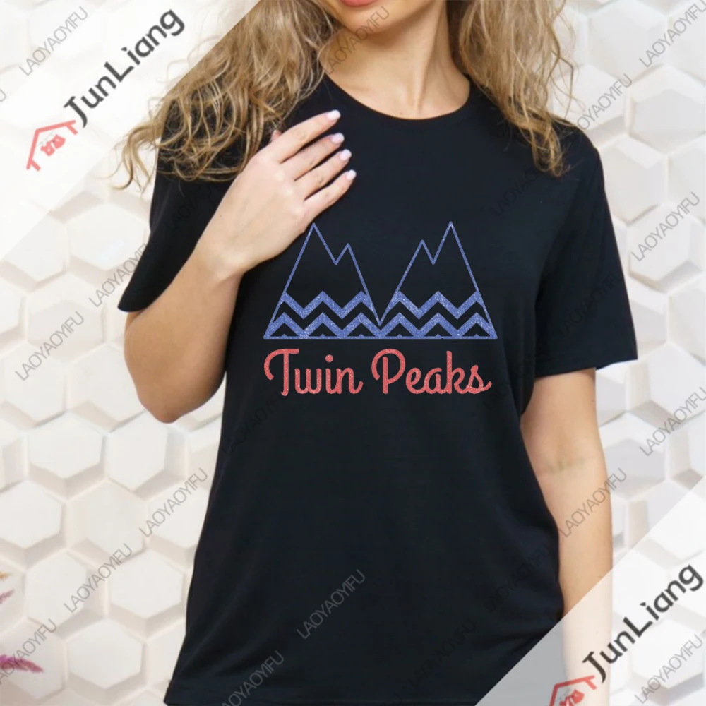 Retro Movie Streetwear Twin Peaks TV Fan Harajuku Graphic T Shirts Goth Clothes Alphabet T-shirt Tops T-shirts for Women