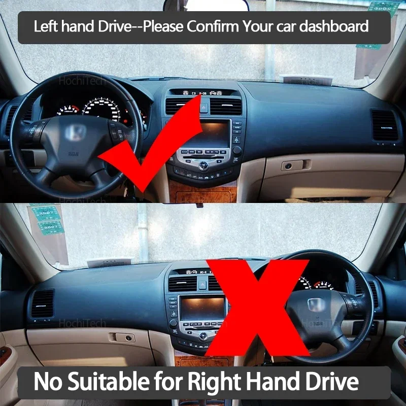 Anti-Slip Dashboard Cover Protective Pad Car Accessories Sunshade Carpet for Honda Accord 7 2003 2004 2005 2006 2007