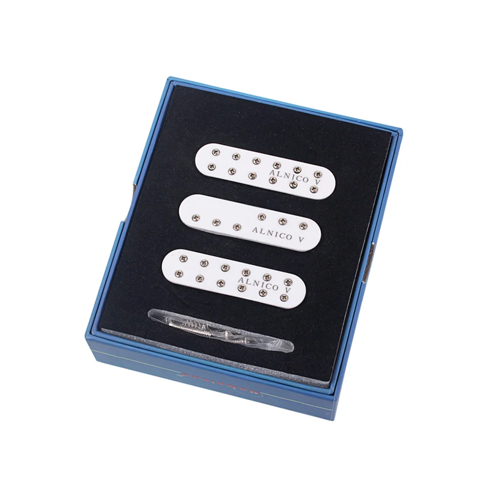 

3Pcs Pickup Set Single Coil Sss Guitar Neck Middle Bridge Replacement Copper Wire Durable Single Coil Pickup