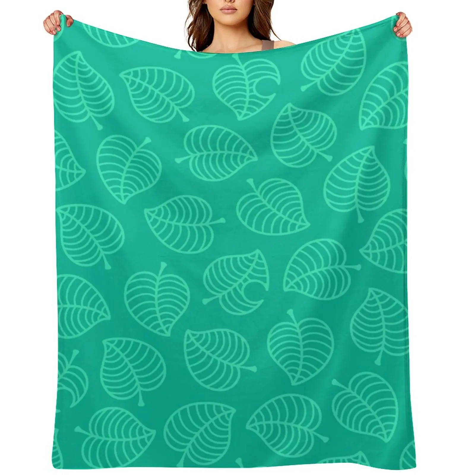 

Baby Tanuki Leaf Throw Blanket Winter beds Furry Moving Blankets