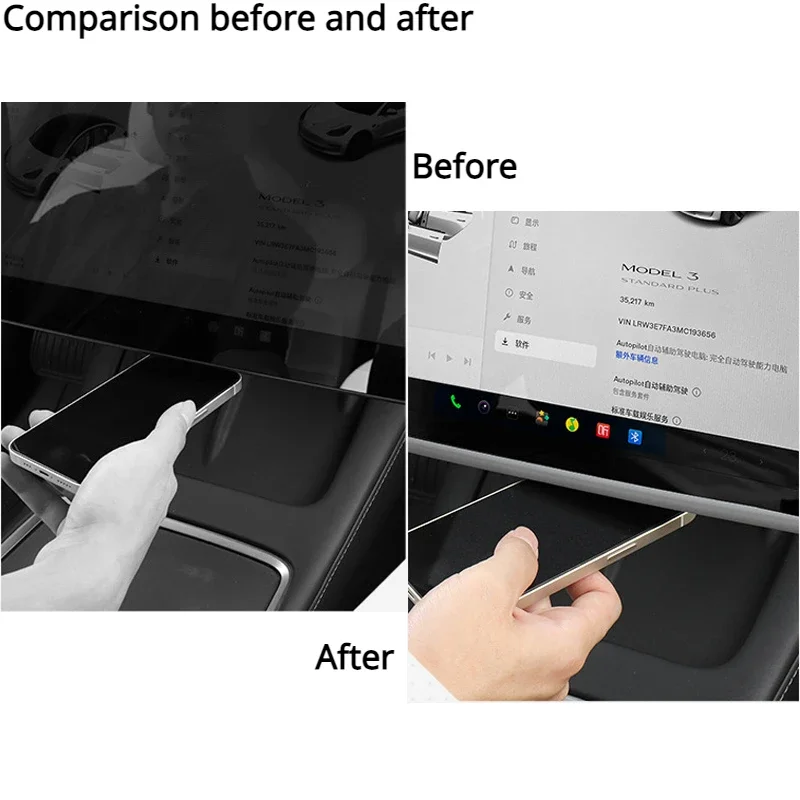 Per Tesla Modello 3 Highland 2024 Protezione dello schermo di controllo centrale TPE Display anti-collisione Custodia protettiva per schermo