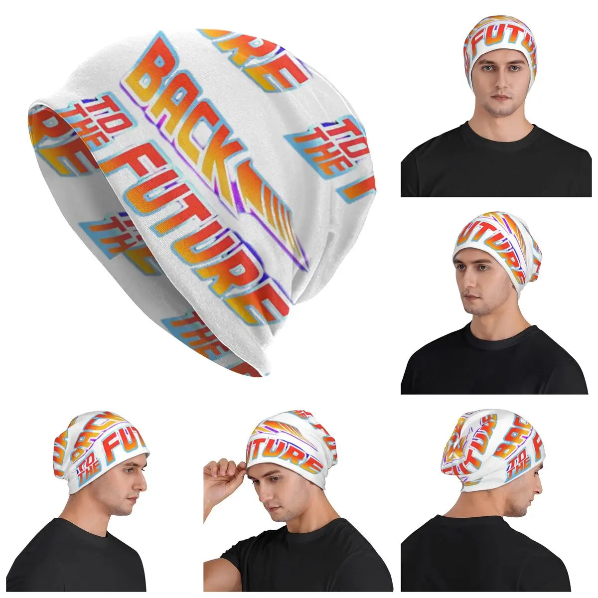 Back To The Future Movie Logo Skullies Beanies Hats Warm Autumn Winter Outdoor Cap Knitted Bonnet Caps for Men Women Adult