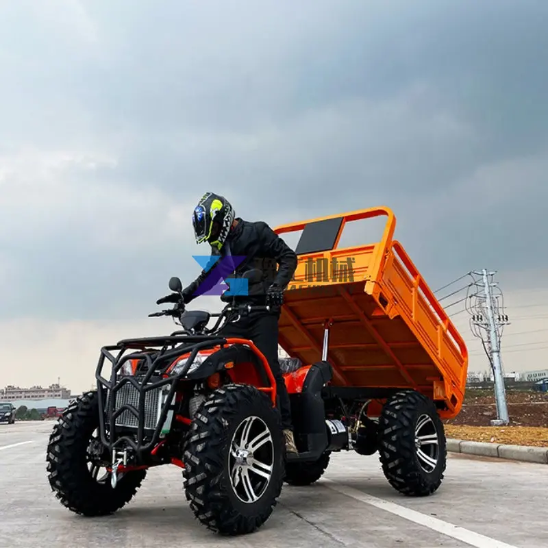 China\'s Best-selling Four-wheel Trolley with Trailer 300cc Agricultural ATV Engine Type 4-stroke