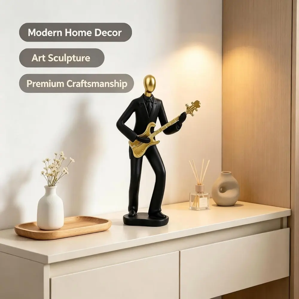 Band Abstract Character Figurines Modern Minimalist Home Decor Creative Handicrafts Tabletop Ornaments for Living Room Bookshelf