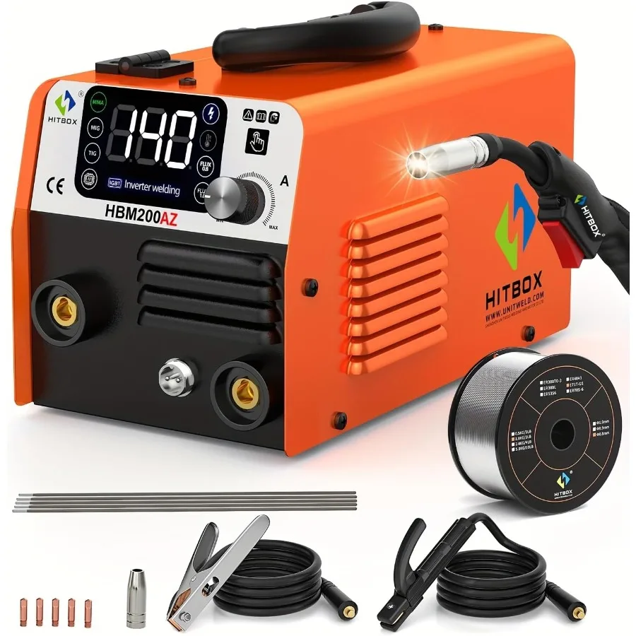 

140A Mig Welder Machine 110v 3 in 1 Flux Core Welding/Lift TIG/Stick Gasless Wire Maquina de Soldar Upgraded Handheld We