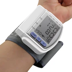 Medical Digital Wrist Blood Pressure Monitor Heart Rate Pulse Meter Measure Sphygmomanometer PR LCD Screen Portable Health Care