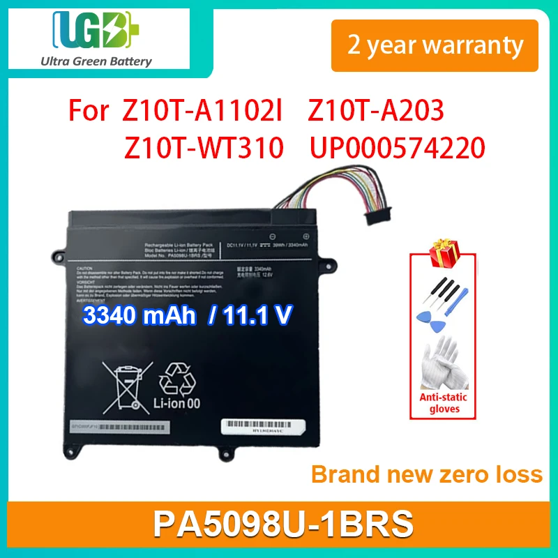 UGB New PA5098U-1BRS PA5098U Battery For Toshiba Z10T-A1102l Z10T-A203 Z10T-WT310 UP000574220 11.1V 39WH 3340mAh