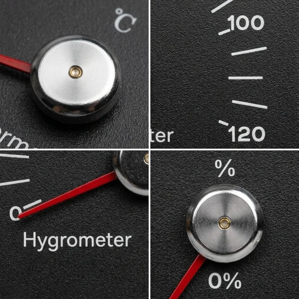 Sauna Room Wall Mounted Thermometer Hygrometer Analog Type for High Temperature Resistance in Steam and Bath Areas
