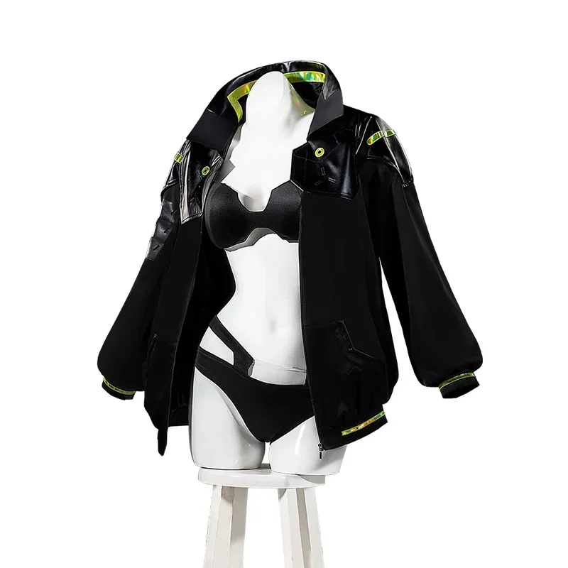 Cyberpunk Edgerunners Rebecca Cosplay Costume Jacket Headwear Wig Full Set Suit Woman Sexy Uniform Halloween Costumes 2025 jd;2