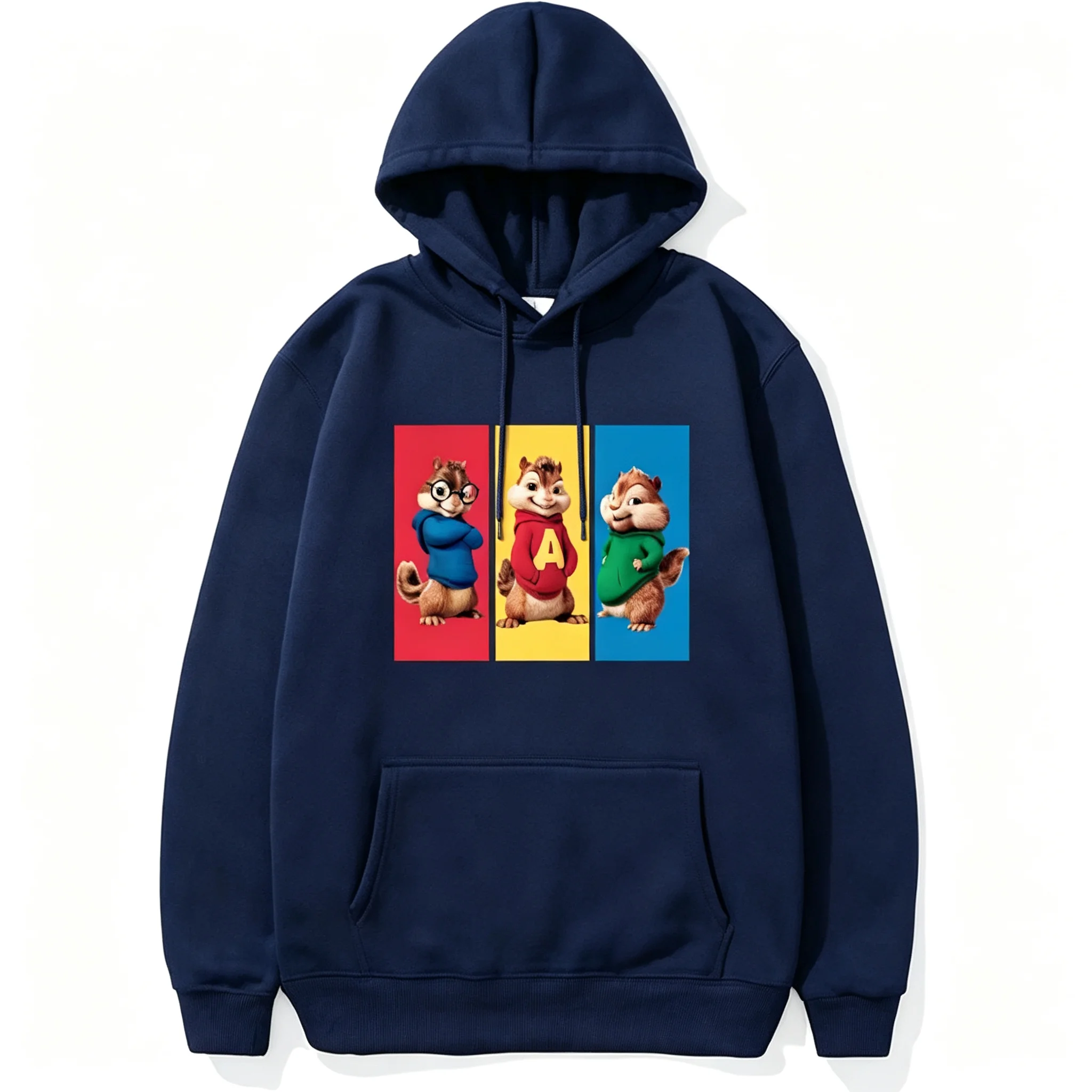 Alvin and The Chipmunks_ The Squeakquel's Funny Sweatshir Hoody Long-sleeved Crewneck Pullover Sweatshirt Friends Best Gift Team