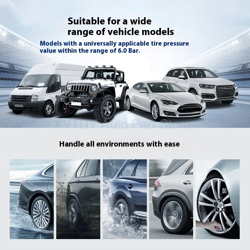 Tire Pressure Monitor High Precision Solar-powered TPMS with External and Internal Sensors 24-hour Monitoring Automatic Alarm - Image 6