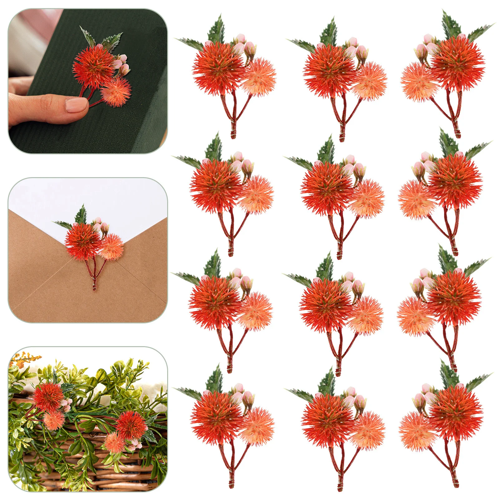 

12Pcs Plastic Flower Artificial Simulation Decoration for Home Wedding Party DIY Floral Arrangement Faux Plastic Flowers