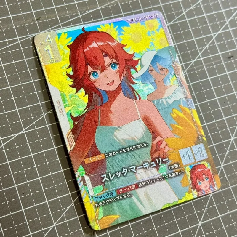 Suitable for Gundams Suletta Mercury Sunflower Swimsuit Alternate Art DIY Token Card Pilot SP Pictionary Game Collection Card