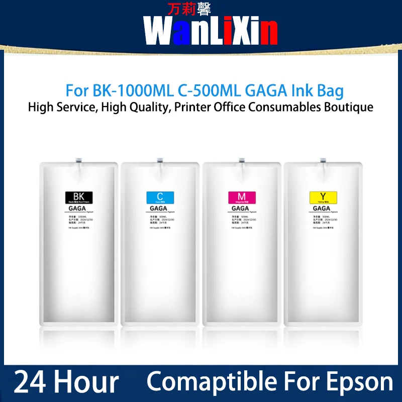 

Compatible For Epson GaGa Ink Bag BK1000ML COLOR 500ML C20600 C20750 C21000 M21000 Ink