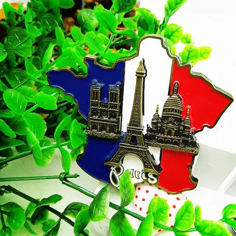 France Map Refrigerator Sticker Europe Tourist Souvenir 3D Resin Fridge Magnet Stickers Paris Souvenirs Home Living Decorations