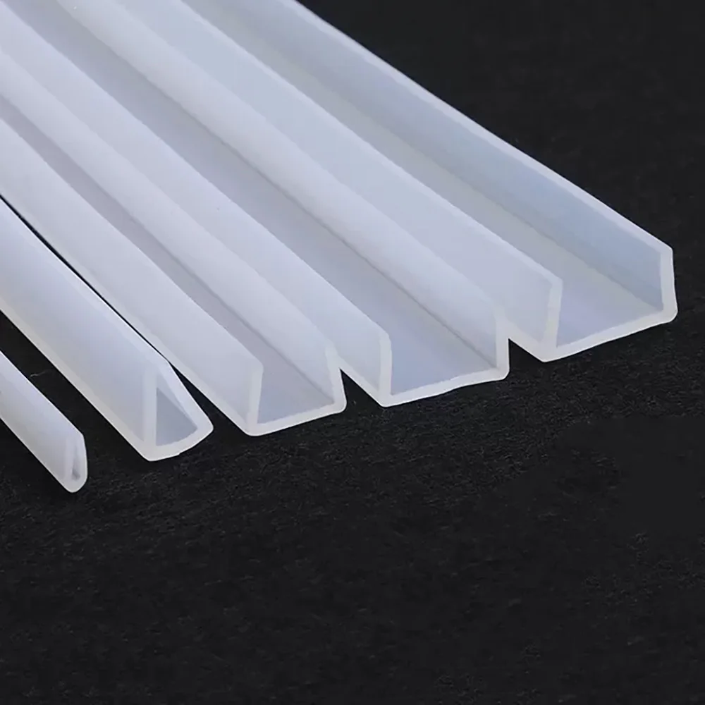U Shape Seal Strip Silicone Shower Door Glass Sealing Strip Edge Trim Edge Guard Glass Table Edging Chair Sheet Anti-Collision