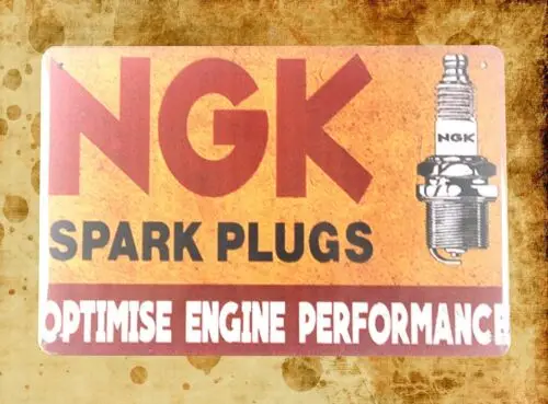Spark plugs tin metal sign  wall art