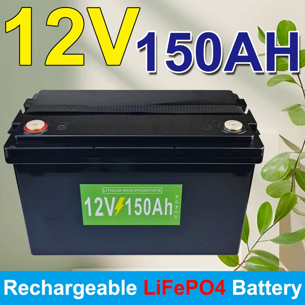 

12V 150AH LiFePO4 Battery Built-in BMS Lithium Iron Phosphate Cells Pack For Replacing Most of Backup Power Home Energy Storage