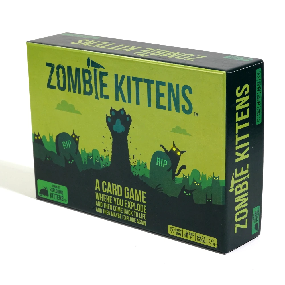 Jeu de cartes de chatons zombies pour adultes et adolescents, divertissement de nuit pour enfants, jeux de famille amusants, 2 à 5 joueurs