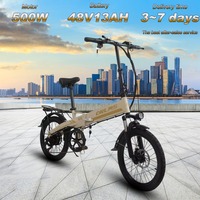 ORLMS S9 Electric Bicycle 500W Motor 48V13AH Lithium Battery Adult Ebike 20-inch Tire City New Trend Foldable Electric bike