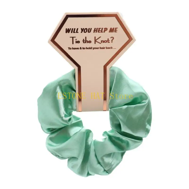 

49MF Bridesmaid Hair Scrunchies Oversized Hair Bun Scrunchy Fashion Ponytail Holder