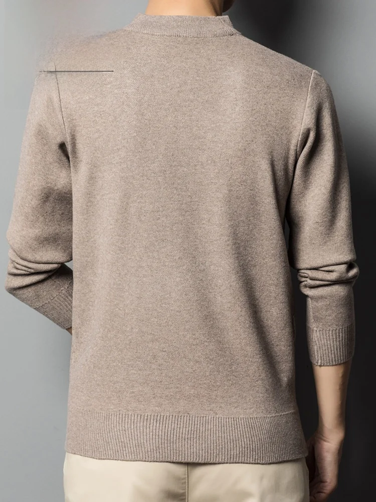 Suéter de Camere Puro Tricotado, Estilo Casual Masculino, Inverno Quente, Gola Alta, Ajuste Solto, Pulôver de Lã Marca TUCANO