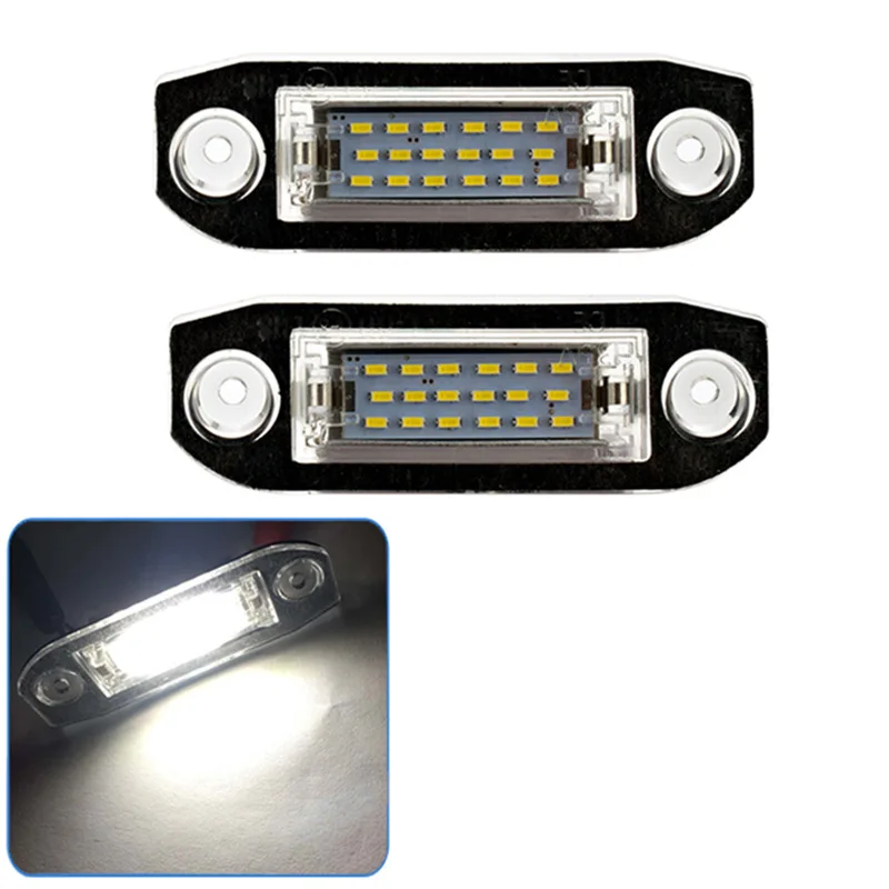 For VOLVO LED Car Number License Plate Lamp Canbus Xenon White For S40 S60 S80 XC70 XC90 C30 V50 60 XC60 LED license plate light